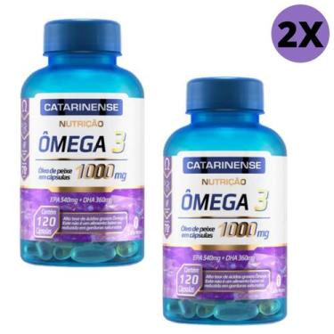 Imagem de Omega 3 1000mg Kit Com 2 Unidades 240 Cápsulas Catarinense Pharma