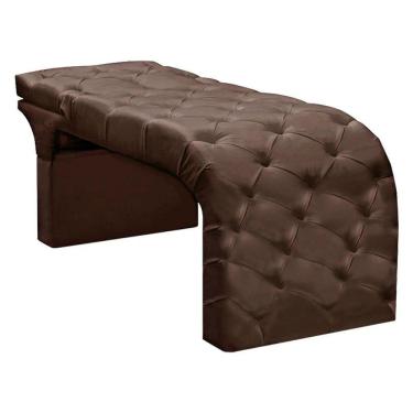 Imagem de Maca De Estética Reclinável Andressa Marrom Shop Das Cabecei Marrom Chocolate Veludo