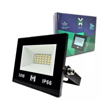 Imagem de Kit 5 Refletor Led 30w Smd Bivolt 6500k Fachada Pavilhão Ip66 Mx-0316