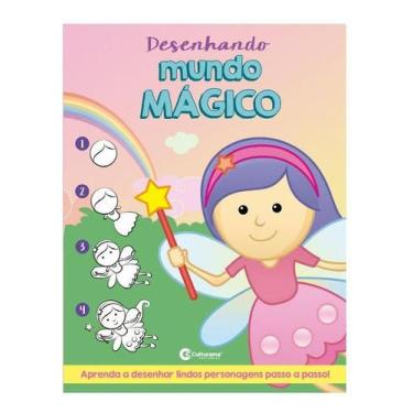 Imagem de Desenhando mundo mágico - aprendendo a desenhar - com adesivos - Cultu
