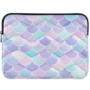 Imagem de Capa de laptop personalizada com estampa de sereia animal arco-íris para MacBook Pro 14 capa protetora para computador capa para notebook universal 13-14 polegadas