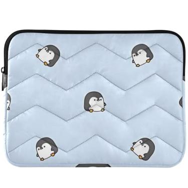 Imagem de Capa protetora para notebook com desenho animado de pinguim gordo, capa decorativa fofa para computador universal 13/14