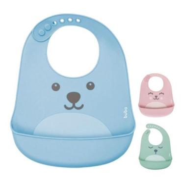 Imagem de Babador Impermeável Buba  Silicone Cata Migalhas, Azul