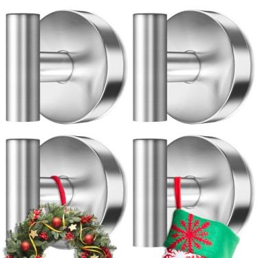 Imagem de AbluFirst Ganchos de chuveiro com ventosa, pacote com 4, resistentes sem perfuração, removíveis e reutilizáveis, adequados para banheiros, vidros, espelhos de cozinha, azulejos, toalhas de pendurar