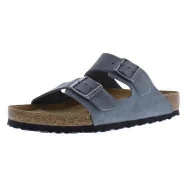 Imagem de Birkenstock Sandália unissex adulta Arizona macia com palmilha, Cinza basalto/cinza, 15 Women/13 Men