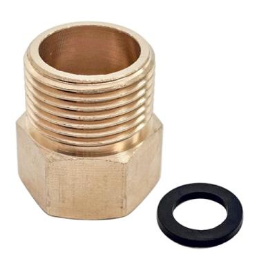 Imagem de Rosca macho UNF de 7/20.3 cm para rosca fêmea G1/5.1 cm adaptador de válvula de entrada de água sanitária, adaptador de tubo de válvula de enchimento de vaso sanitário de latão com junta de borracha