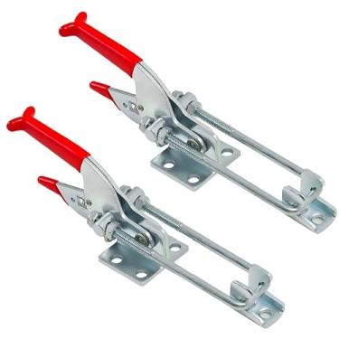 Imagem de SKYCY 2PK Grampo de alternância Capacidade de retenção de 907 kg, trava ajustável de parafuso em U 431 com alça de mão antiderrapante Braçadeira de trava resistente para gabaritos de marcenaria