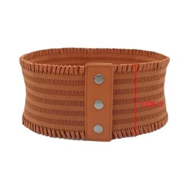 Imagem de Cintura Larga Elegante Com Três Fivelas E Rendas Para Vestido Feminino