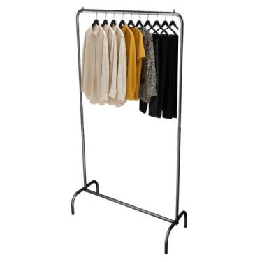 Imagem de Arara Desfile Articulada Simples 100cm - valemixxhome, PRETA