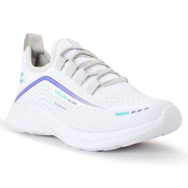 Imagem de Tênis Kalum Valente Feminino Original Confortável, 36, Branco roxo, Un