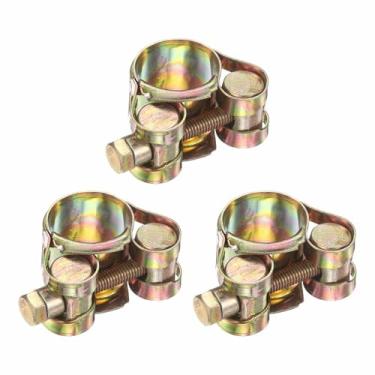 Imagem de HARFINGTON 3 braçadeiras de mangueira de parafuso em T 227-239 mm (8,94-9,41") Braçadeiras de tubo de radiador de admissão ajustável de aço carbono galvanizado para tubos industriais de encanamento