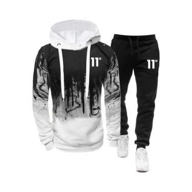 Imagem de Conjunto Esportivo Casual Masculino De Alta Qualidade, Moletom E Calça