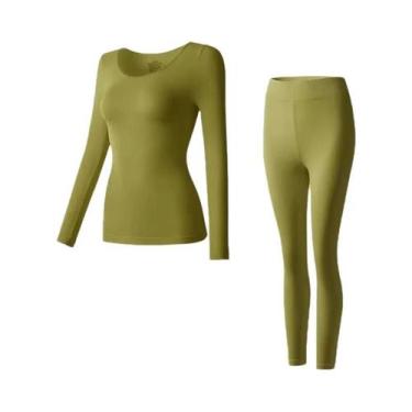 Imagem de Conjunto De Roupa Térmica Feminina Para Inverno, Lingerie Sem Costura 