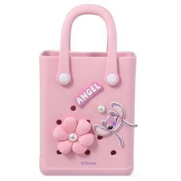 Imagem de MINISO Disney Lilo & Stitch Series Stitch Angel Theme Clog Bag Tote Bag Cute Exquisite Bag Collection Gift (Angel(Rosa))