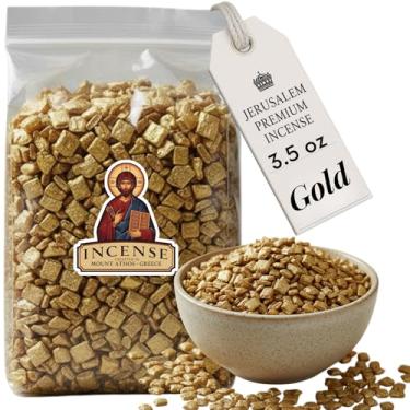 Imagem de Holy Land Market Incenso Jerusalém - para uso pessoal ou igreja, qualidade premium do Monte Athos (ouro, 100 ml)