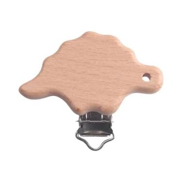 Imagem de Corrente De Chupeta De Madeira De Faia Natural, Mordedor De Bebê De Gr