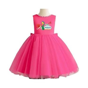 Imagem de Vestido De Tule Com Laço Para Meninas Princesas, Elegante Vestido De D