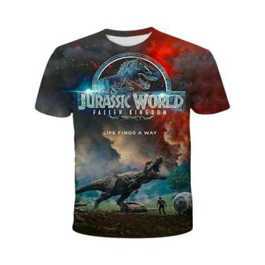 Imagem de Camiseta 3D De Dinossauro Jurássico Para Meninos, Moda Clássica Americ
