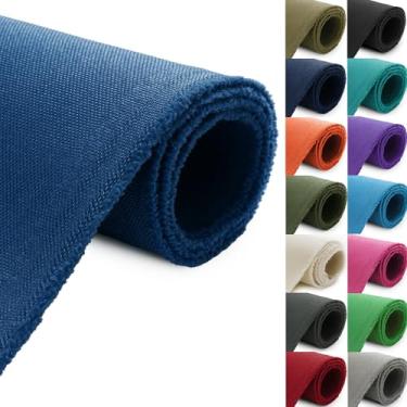 Imagem de Tecido de lona impermeável engrossado por jarda, 1200D 147.3 cm W Material de estofamento ao ar livre Tecido resistente à água Material de costura para cadeira, pátio, bolsa, 1 jarda azul oceano