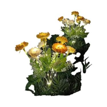 Imagem de Luzes Solares Para Jardim, Lâmpada Em Forma De Flor De Lótus De Neve P