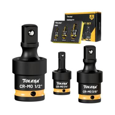 Imagem de Conjunto De Soquetes Articulados Universais 3 Peças 1/4 3/8 1/2 Com Ac