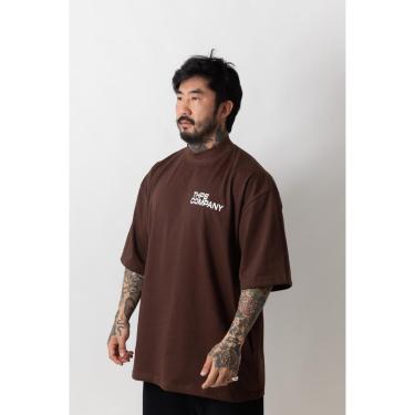 Imagem de Camiseta Oversized Gola Alta Company Marrom-Unissex
