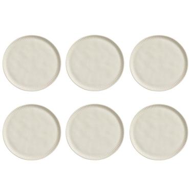 Imagem de Conjunto De Pratos Rasos 06 Peças Linhas Clay Porto Brasil