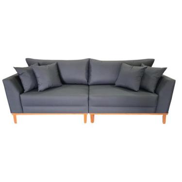 Imagem de Sofá  Pierri Bipartido Tecido Acquablock Pé Base Madeira  230cm - 4R E