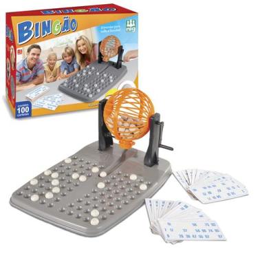 Imagem de Bingo de Brinquedo Jogo de Mesa Bingão 100 Cartelas - Nig - Nig Brinqu