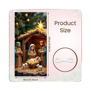 Imagem de Decorações De Natal Para Porta Do Papai Noel, Banner De Fundo Para Int