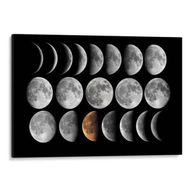 Imagem de Quadro decorativo Fases da Lua - Mioquadros, 120x80 cm, Borda Infinita
