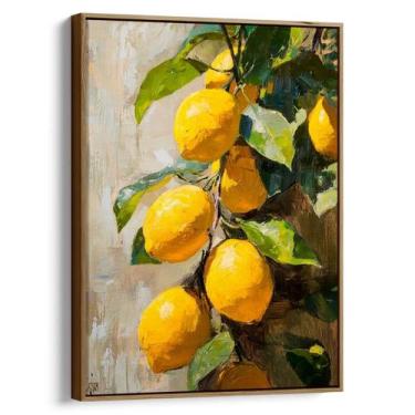 Imagem de Quadro decorativo Limão - Mioquadros, 120x80 cm, Tabaco
