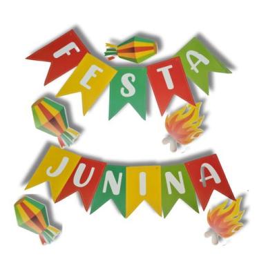 Imagem de Varal Banderinhas Decoração Festa Junina Arraial São João  - Ponto das