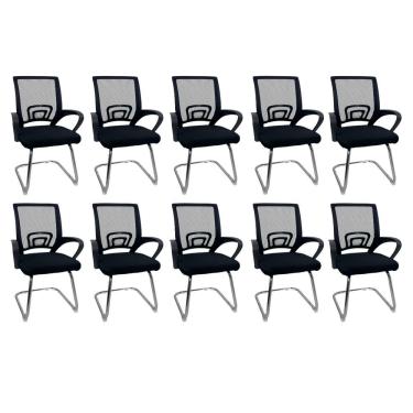 Imagem de Kit 10 Cadeiras De Escritório Begônia Oficial Fixa