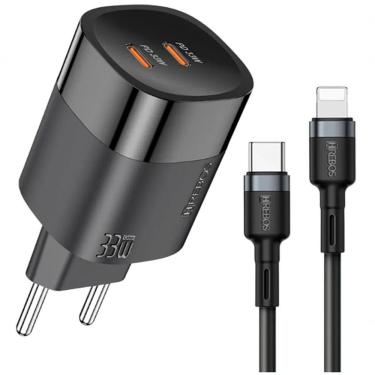 Imagem de Carregador Hrebos Crg-223i Usb-c/lightning 33w - Preto