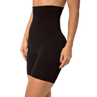 Imagem de Bermuda alta modeladora média compressão trifil, M, Preto