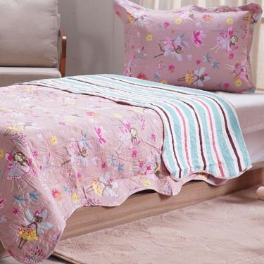 Imagem de Kit Colcha Casal Ultra Lisse Kids New Rolinho 210x230cm Fairy Tale