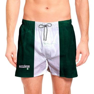 Imagem de Short Masculino Nigéria Bandeira Copa Treino Academia Praia-Masculino