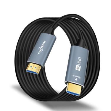 Imagem de Cabo HDMI de fibra óptica Twozoh 15 pés (5 m) 4K/60 Hz 18 Gbps