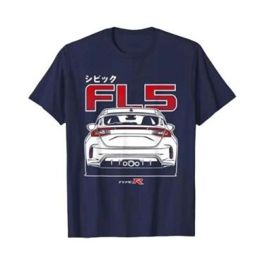 Imagem de Camisetas Retro De Corrida Honda Civic Type R FL5 Para Homens E Mulher