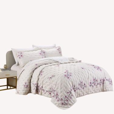 Imagem de Cobre Leito Queen Delicatto Micropercal 300 Fios 100% Poliéster - Mag_Malv