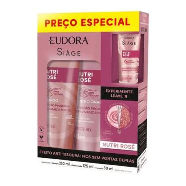 Imagem de Kit Siage Nutri Rose Shampoo 250ml + Condicionador 125ml + Leave-In 30