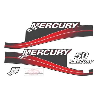 Imagem de Kit Adesivo Compatível Mercury 50 HP SPTS 5 Unid