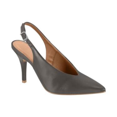 Imagem de Sapato Scarpin Feminino Salto Fino Aberto Vizzano 1184.1726 - Preto - 