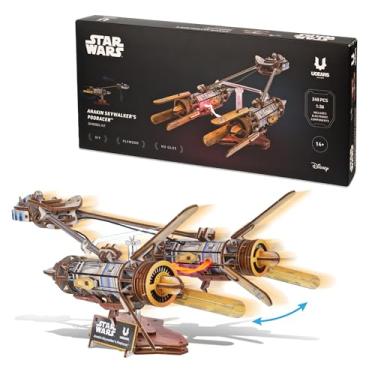 Imagem de UGEARS Star Wars Anakin Skywalker's Podracer 3D Quebra-cabeça Adulto - Modelo Kit de Artesanato Adulto Faça Você Mesmo Presentes, Coleção de Jogos Clássicos, Quebra-cabeça de Madeira 3D, Presente para