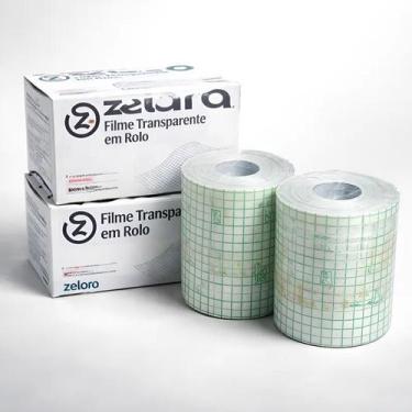 Imagem de Kit 2 Rolos Curativo Filme Transparente 10x10m Zelara