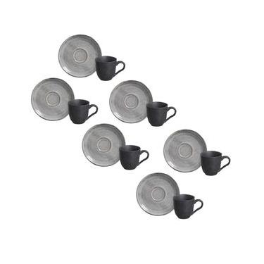 Imagem de Conjunto de Xícaras de Café com Pires Porto Brasil Bio Dust 120ml - 6 Peças