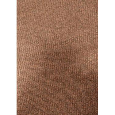 Imagem de Vestido Canelado Longo com Fenda - Empório J, Mescla terra, ÚNICO