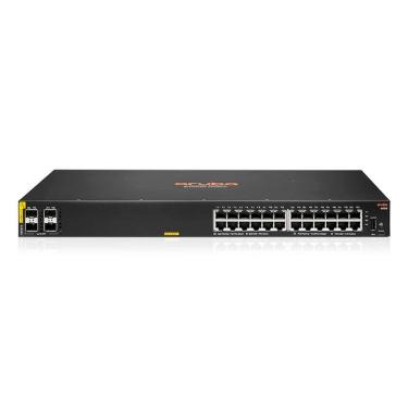Imagem de Switch de Rede Aruba 6000 24G CL4 4SFP R8N87A I com 24 Portas RJ45 Poe 370W Gerenciavel HPE