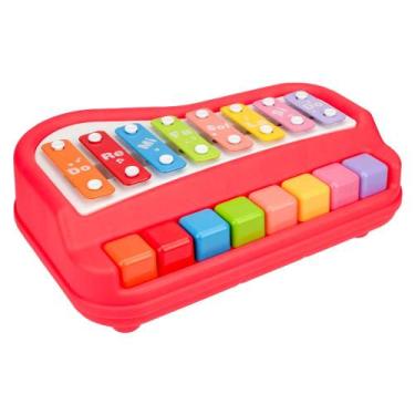 Imagem de Piano xilofone BEBE + Baqueta Pimpolho, Vermelho